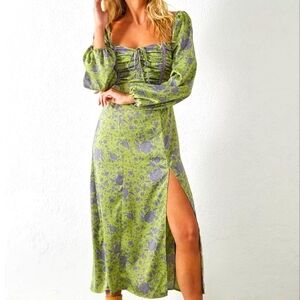 Urban Outfitters Romantic Lilac Green Dress